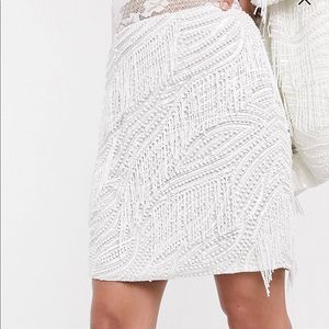 ASOS Edition Beaded Fringe Mini Skirt
